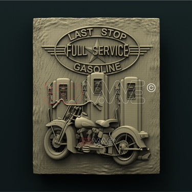 GAS STATION 3D STL 3DWave